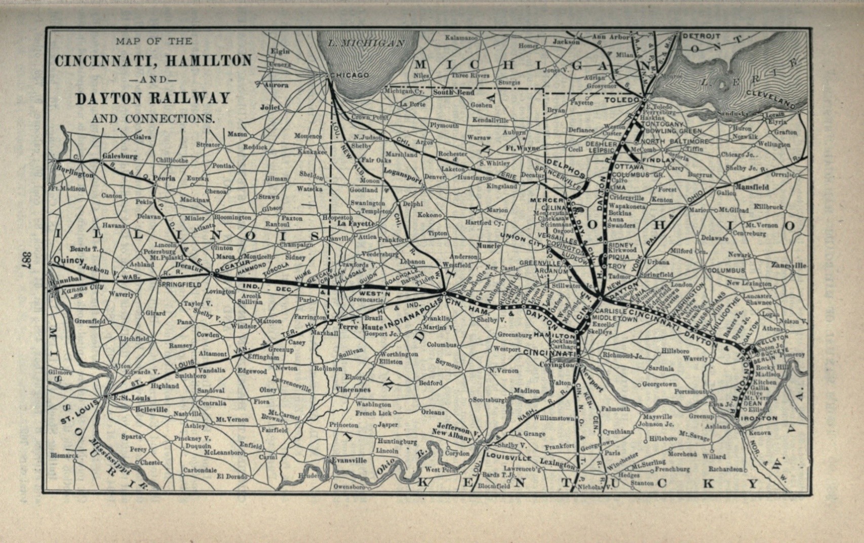 CHD Railway Routes map, 1897