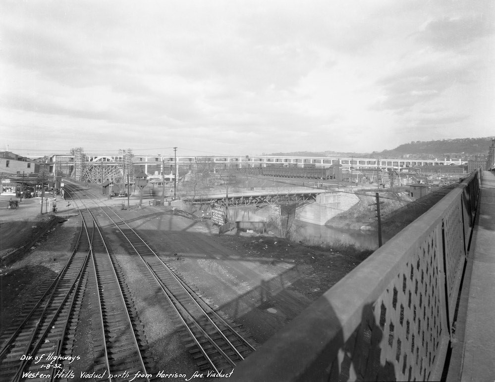 CH&D railroad tracks in South Fairmount
