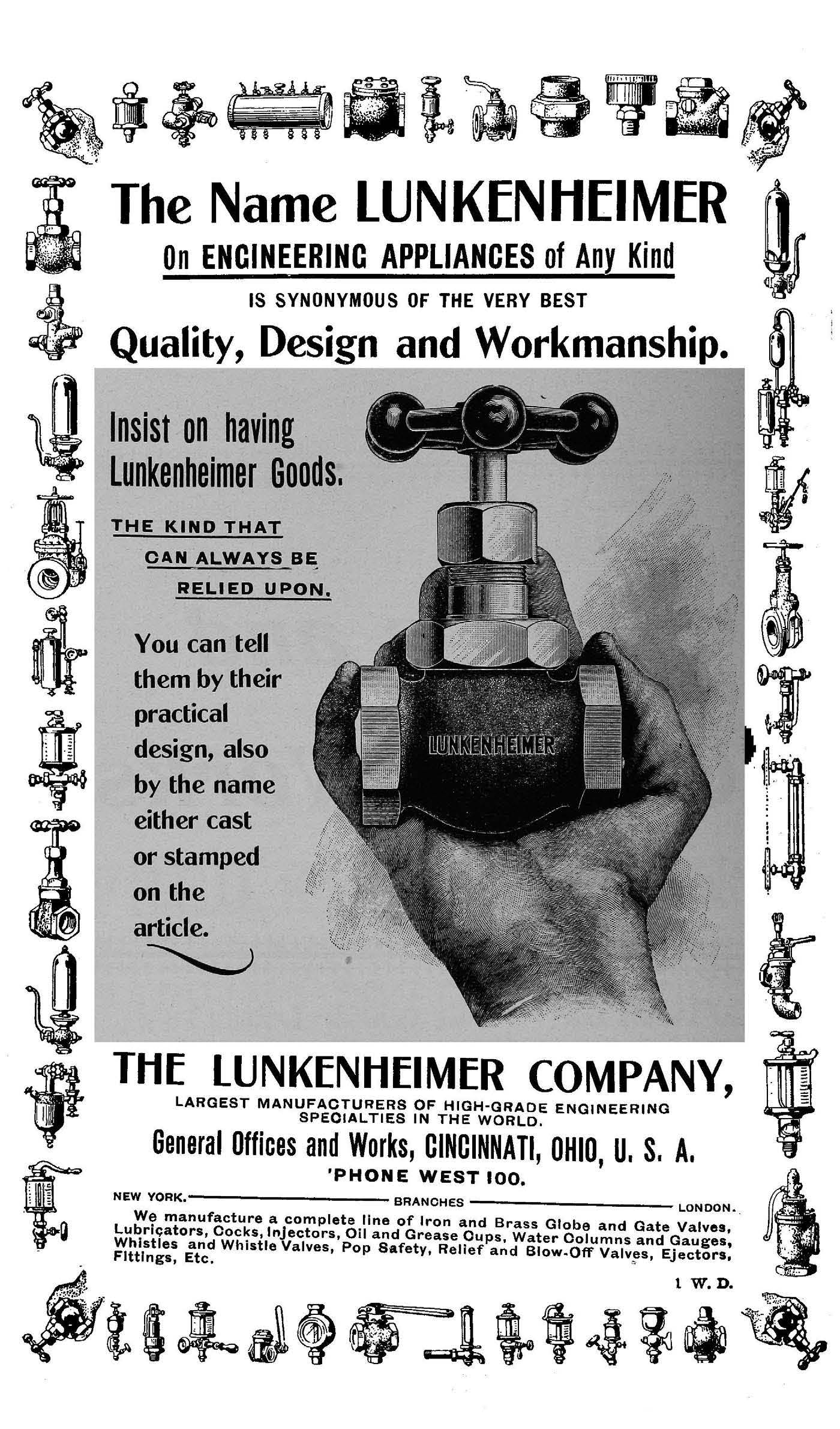 1914 Lunkenheimer ad