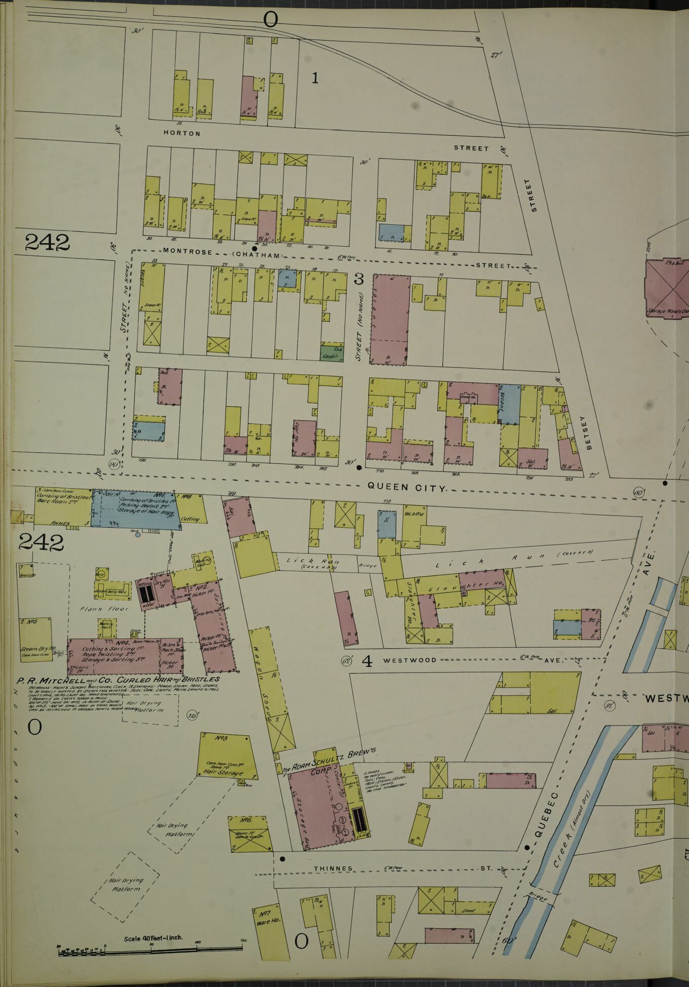 1891 Sanborn map of PR Mitchell Co